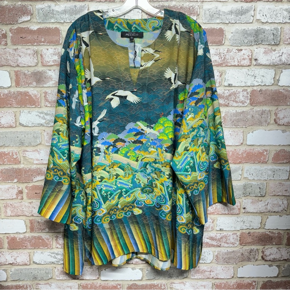 Citron Santa Monica Crane Colorful tunic
